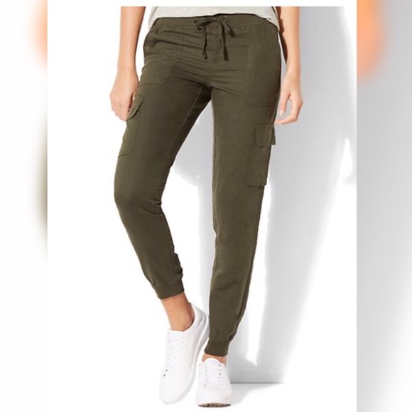 linen cargo jogger pants